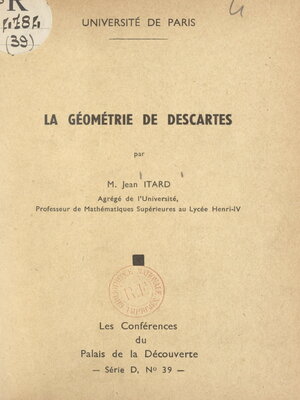 cover image of La géométrie de Descartes